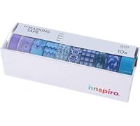 INNSPIRO Set 10 nastri masking tape Washi serie oltremare