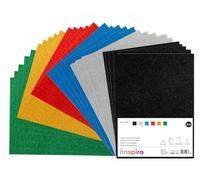 INNSPIRO Set 30 fogli di gomma EVA pellicola glitter assortiti 6 colori 20x30cm.x2mm.