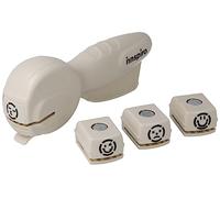 INNSPIRO Set fustellatrice a cassetta punch con 4 cartucce emoticon 16 mm, punzonatrici per scrapbooking, fai da te, creazione di biglietti