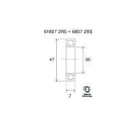 INNTECK Ub-6807-b3 - Cuscinetto Mis. (35 X 47 X 7 Mm) B3 - CCY-1108