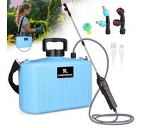 Inoamity Pompa Irroratrice a Batteria 9L, Spruzzatore Elettrico 3 in 1 con 3 Ugelli, Bacchetta Regolabile e Design Professionale, Ideale per la Cura di Giardino, Prato e Cortile