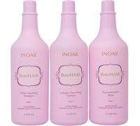 INOAR PROFESSIONAL - Shampoo per pulizia profonda BotoHAIR, sistema di collagene BotoHAIR e balsamo ricostruttore BotoHAIR 3 litri