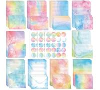 inodiref 160 Pezzi Carta da Lettere con Busta Elegante Set e 50 Carta da Lettere Acquerello per San Valentino, Studenti Forniture per Ufficio, Feste Matrimonio Inviti(10 colori)