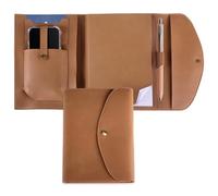 inodiref Taccuino In Pelle A5 22x16cm Diario di Viaggio Ricaricabile Taccuino A5 con Tasche Multifunzionali e Copertina Per Libri Adatto per Viaggiatori Scrittori Poeti Affari Regali
