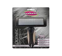 Inodorina, Cardatore Arrotandato per Cani, Dotato di Fili in Acciaio Inox Piegati, Ideale per Animali con Pelo Lungo e Medio, Elimina il Pelo in Eccesso, Ideale per Lucidare il Pelo, Taglia M