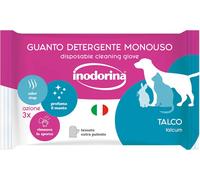 Inodorina Guanto Detergente Umidificato Monouso per Cani Cuccioli e Gatti Talco