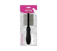 Inodorina Pettine doppio per cani - Denti larghi e stretti per rimuovere nodi e pelo in eccesso - Ideale per lucidare e sciogliere i nodi in modo sicuro e indolore