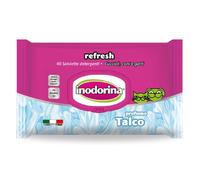 Inodorina Refresh Salviette Detergenti - 40 pz - Talco - 1° ORDINE? scegli lo sconto BZR5 / BZR20 + 200 punti fedeltà bianco