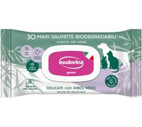 Inodorina Salviette Detergenti Umidificate Biodegradabili per Cani e Gatti Delicate con Ribes Nero 30 pz