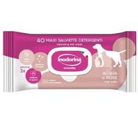 Inodorina Dog/Cat Refresh Acqua di Rose - Inodorina Dog/Cat Refresh Acqua di Rose - 40 Salviette