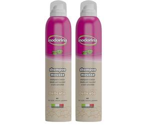 Inodorina Shampoo per cani a secco delicato 300 ml. Shampoo a secco per gatti e cuccioli frizzante senza solfati, siliconi, parabeni per pelle e pelliccia. (Confezione da 2)