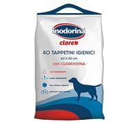 Inodorina Tappetini assorbenti igienici per cani Clorex: 60x60 - 40 pezzi