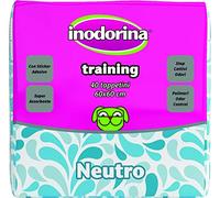 Inodorina, Training, Tappetino Igienico, in Pura Cellulosa Vergine Super Assorbente, con Polimeri Odor Control e Sticker Antiscivolo, Profumo Neutro, 40pz 60x60