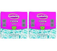 Inodorina Tappetini igienici per Cani (60x60 cm, 40 Pezzi, Senza Profumo) - Traversine profumate Super assorbenti in Pura cellulosa Vergine - con polimeri Odor Control e Sticker Antiscivolo