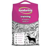 Inodorina Tappetini assorbenti igienici per cani al carbone attivo - 60x60 40pz - 1° ORDINE? scegli lo sconto BZR5 / BZR20 + 200 punti fedeltà