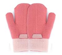 INOGIH Guanti a dita intere, elasticizzati per bambini, guanti caldi spessi per ragazzi e ragazze dai 4 agli 8 anni, Rosa anguria, 5-10 Jahre