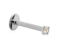 Inoki - Micro labret in oro bianco 14k e diamante 1.5mm clip on