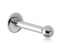 Inoki - Micro labret in titanio con sfera a vite interna - Spessore 1.2 mm, Lung. int. 8 mm, Palla 2.5 mm