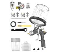 InoKraft D1 LVLP - Kit di pistola a spruzzo ad aria compressa con bicchieri di vernice usa e getta da 623,7 g, facile da usare, pistola per vernice per auto e casa fai da te, ugelli da 1,3/1,5/1,7 mm