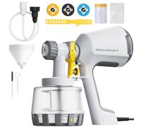 InoKraft Sistema di spruzzatura a colori, 1200 ml, spruzzatore a colori HVLP con 3 ugelli, 3 modelli di spruzzo e kit di pulizia - Ideale per pitture murali, mobili e armadi - Compatibile con