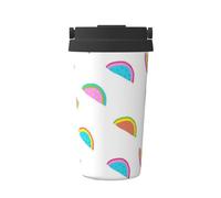 InOmak Anguria colorata divertente,Tazza da caffè da 500 ml, bottiglia d'acqua in acciaio inossidabile isolata, tazza da caffè portatile