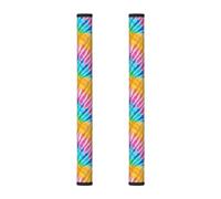 InOmak Arcobaleno colorato con effetto tie-dye a spirale, 2 pezzi Coperture per le maniglie delle porte del frigorifero per microonde lavastoviglie forno