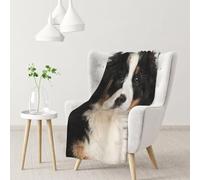 InOmak Bovaro bernese,Coperta morbida, calda, anti-pilling, in flanella, peluche, 76 x 102 cm