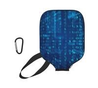 InOmak Codice Binario Blu del Programmatore, Custodia Sportiva per Racchetta da Pickleball; Compatibile con Tutte Le Forme e Dimensioni di Racchetta.