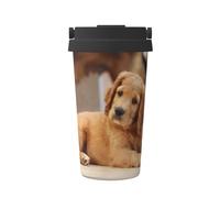 InOmak Cucciolo di Cocker Spaniel Cani Spaniel di piccola taglia Animali domestici,Tazza da caffè da 500 ml, bottiglia d'acqua in acciaio inossidabile isolata, tazza da caffè portatile