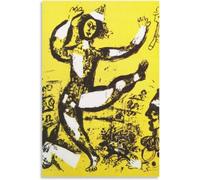 INOMAK Famoso Poster d'Arte di Marc Chagall《Il Circo》Pittura Marc Chagall Stampe Marc Chagall Quadro su Tela per la Decorazione della Parete della Stanza di casa 50x70cmx1 Senza Cornice