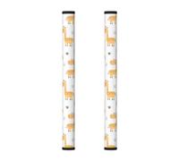 InOmak Giraffa bianca animale, 2 pezzi Coperture per le maniglie delle porte del frigorifero per microonde lavastoviglie forno