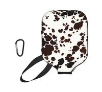 InOmak Macchie Marroni sulla Pelle di Mucca, Custodia Sportiva per Racchetta da Pickleball; Compatibile con Tutte Le Forme e Dimensioni di Racchetta.