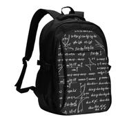 InOmak Modelli e calcoli matematici, Zaino da viaggio casual per laptop con porta di ricarica USB per uomo e donna