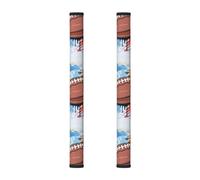 InOmak Schizzo di una palla da rugby con scarabocchi colorati, 2 pezzi Coperture per le maniglie delle porte del frigorifero per microonde lavastoviglie forno