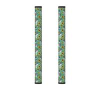 InOmak Schnauzer Girasoli Primavera Estate Floreale Cane Razza Cane, 2 pezzi Coperture per le maniglie delle porte del frigorifero per microonde lavastoviglie forno