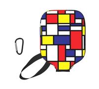 InOmak Stampa con Motivi Mondrian, Custodia Sportiva per Racchetta da Pickleball; Compatibile con Tutte Le Forme e Dimensioni di Racchetta.