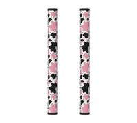 InOmak Stampa mucca rosa, nera e bianca, 2 pezzi Coperture per le maniglie delle porte del frigorifero per microonde lavastoviglie forno
