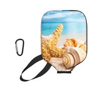 InOmak Stelle Marine e Conchiglie sulla Spiaggia, Custodia Sportiva per Racchetta da Pickleball; Compatibile con Tutte Le Forme e Dimensioni di Racchetta.