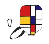 InOmak Stile Mondrian, Custodia Sportiva per Racchetta da Pickleball; Compatibile con Tutte Le Forme e Dimensioni di Racchetta.