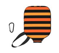InOmak Striscia Nera e Arancione per Halloween, Custodia Sportiva per Racchetta da Pickleball; Compatibile con Tutte Le Forme e Dimensioni di Racchetta.