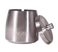 INONE Posacenere extra large con coperchio per sigarette, in acciaio inox, inodore, antivento, per casa, ufficio, tavolo, esterno, patio, balcone (12 x 9 x 10 cm)