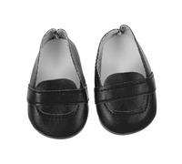 INOOMP 1 Paio Scarpe da Bambola Mini Oggetti di Scena Scarpe in Miniatura Scarpe per Bambole in Miniatura Mini Scarpe Simulate Piccole Decorazioni per Scarpe Bambola Vestire Pu Nero