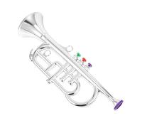 INOOMP 1 Pezzo Tromba Simulata a Tre Note Trombe Junior Corno Che Fa i Primi Passi Strumento Musicale Tromba Da Strumento Giocattolo Tromba Ragazzo Silver Abs