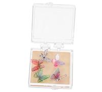INOOMP 1 Scatola Di Scatola Del Campione Farfalla Arredamento Piccolo Farfalle Ornamento Paesaggistico Mini Animali Accessori Per La Casa Delle Bambole Plastica