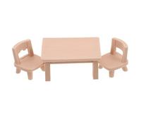 INOOMP 1 Set accessori per case delle bambole sedia giocattolo in miniatura piccoli mobili roba in miniatura tavolo per mobili per casa delle bambole resina Beige