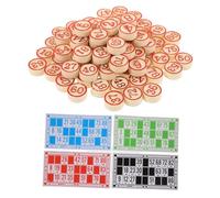 INOOMP 1 Set Bingo Board Game Tombola Per Ragazzo Gioco Di Grandi Dimensioni Giocattolo Degli Scacchi Russi Fornitura Di Giochi Da Tavolo Bingo Scacchi Rosso Carta
