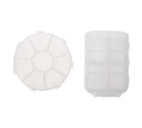 INOOMP 1 set di organizer da viaggio per pillole, 2 modelli di portapillole | Set di mini portapillole, con 9 scomparti quadrati e 7 scomparti rotondi, ideale per l'uso quotidiano e per i viaggi.