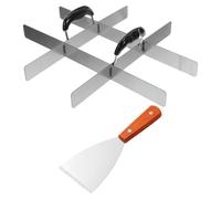 INOOMP 1 set di tagliapasta in acciaio inox: divisore per porzioni di torta con manici, separatore e pala per torta, tiramisù, pizza, guida per porzioni uguali, accessorio per la cottura.