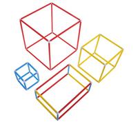 INOOMP 1 Set geometria solida giocattoli per la costruzione di steli edificio da costruzione di matematica giocattoli da costruzione per