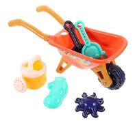 INOOMP 1 Set Giocattoli per carrelli da spiaggia carriola giocattoli da gioco a sabbia corredo di sabbia Attrezzatura da spiaggia giocattoli da spiaggia plastica Arancia Colore Casuale